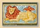 «Нижегородский лев» Изразец фасадный глазурованный, 230 х 230